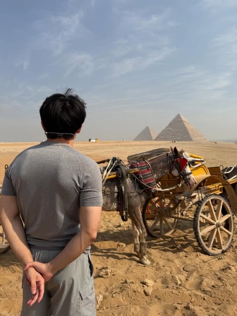 Julian Stafford at the Pyramids of Giza